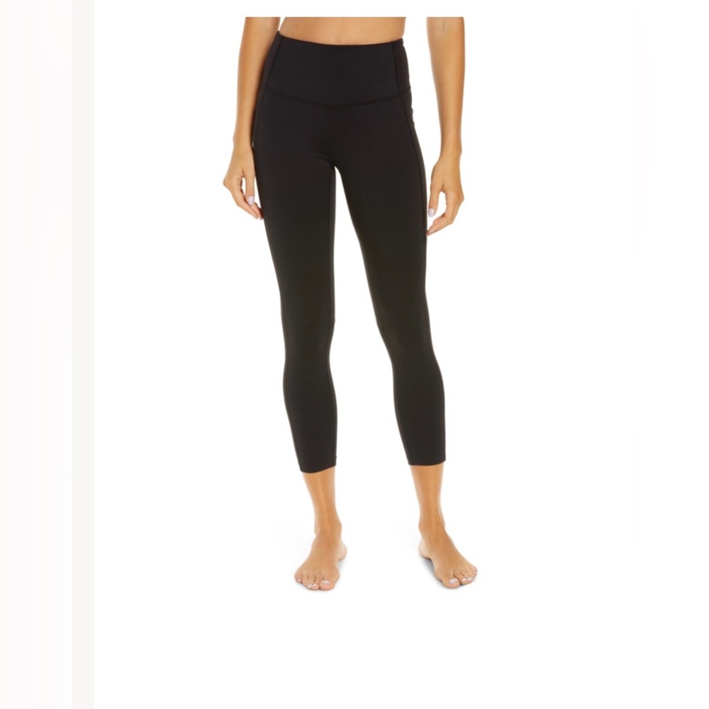 Zella Live In High Waist Pocket 7/8 Leggings Black Size Small